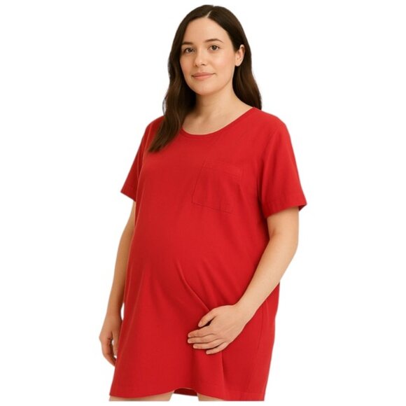 Hatch Maternity Small Medium Short Dolman Sleeve Button Back Mini Dress - Picture 1 of 7